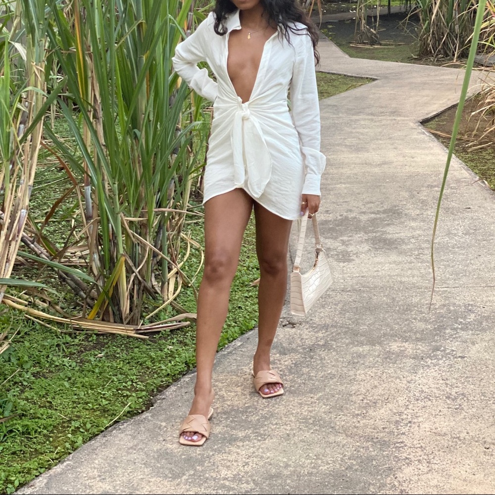 Cream Mini Dress